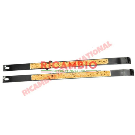 Black Metal Petrol Tank Strap & Gasket Kit - Classic Fiat 500 - Body Panels