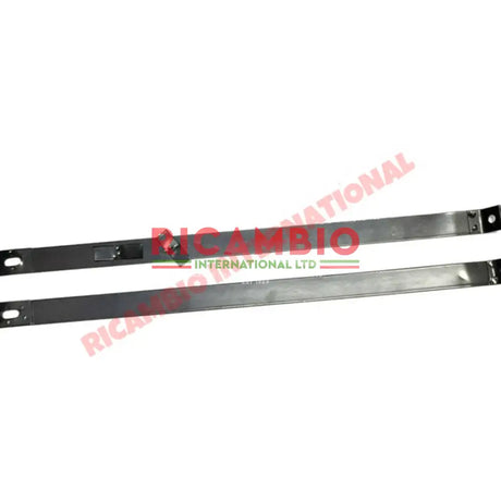 Black Metal Petrol Tank Strap & Gasket Kit - Classic Fiat 500 - Body Panels