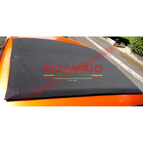 Black MOHAIR SHORT Sunroof Cover - Classic Fiat 500 126 - Sunroof