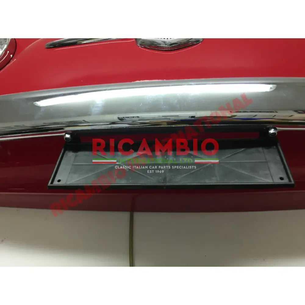 Black Plastic Front Number Plate Plinth & Fittings - Classic Fiat 500 - Exterior Parts and Trim