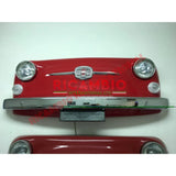 Black Plastic Front Number Plate Plinth & Fittings - Classic Fiat 500 - Exterior Parts and Trim