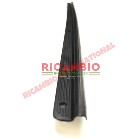 Black Plastic Inner Foot/Kick Plate Trim & Screws - Classic Fiat 500 - Door Inner Kick Plates