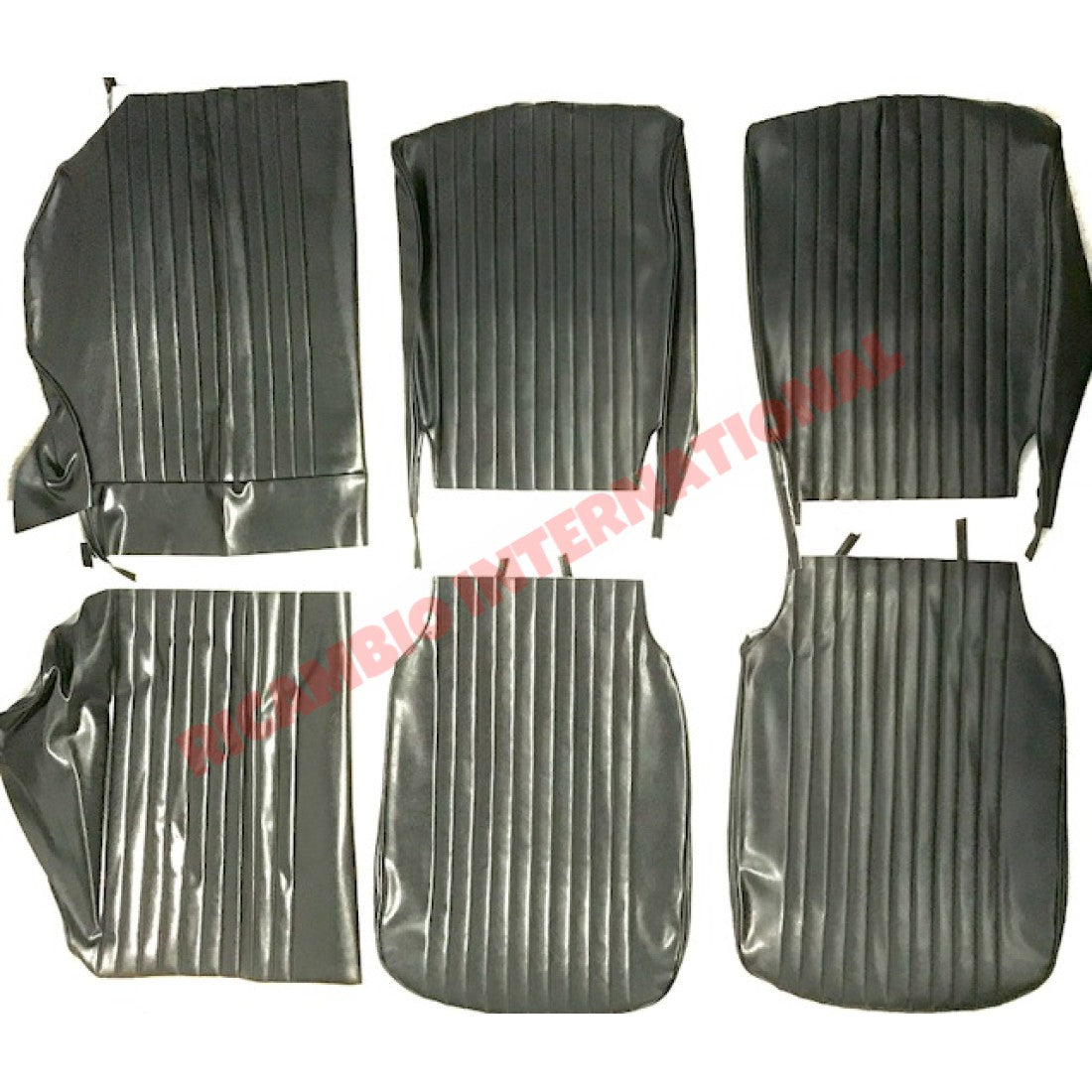 Black Seat Covers Set - Classic Fiat 500L - Seat Covers - Padding and Seat Spring