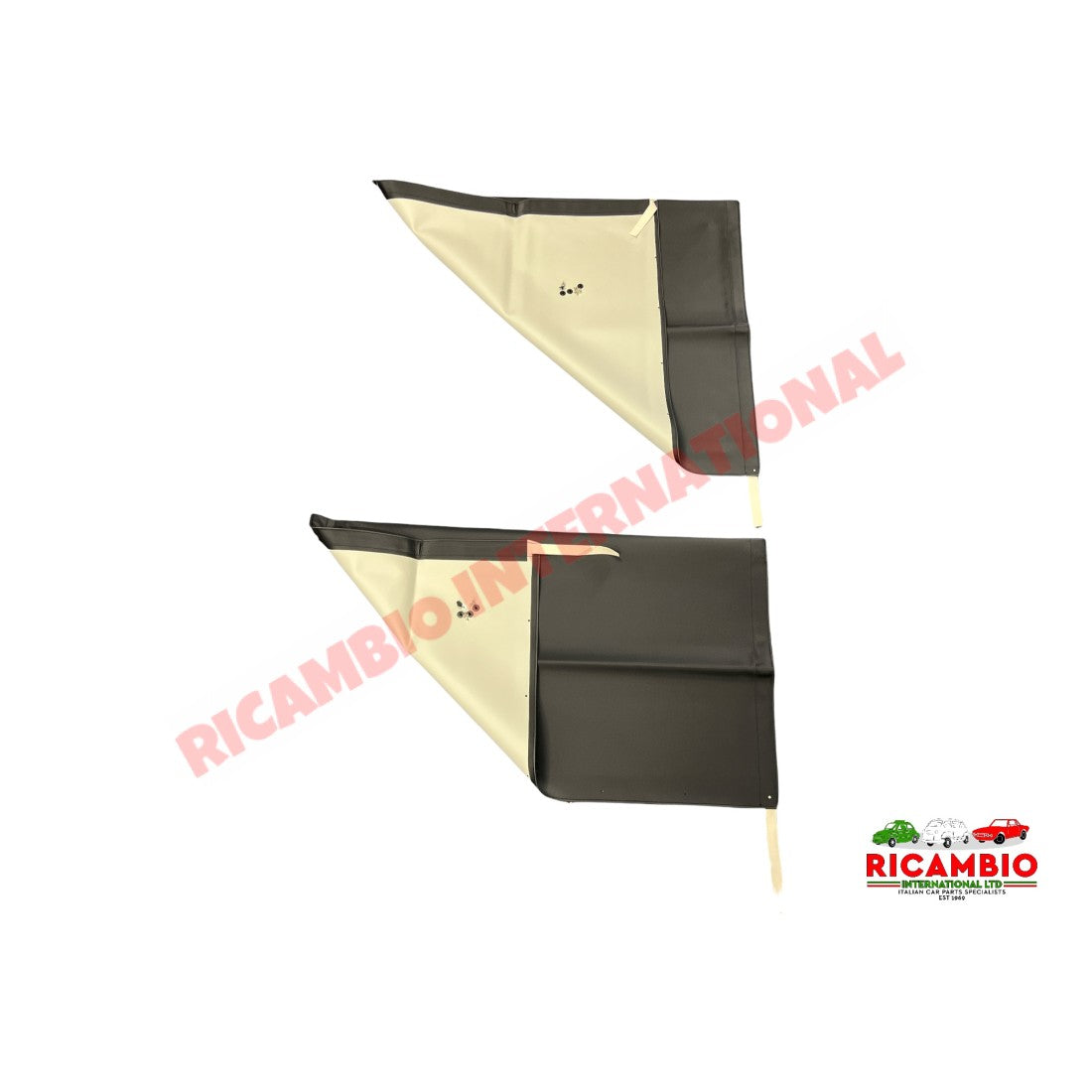 Black Twin Canvas Sunroof Kit - Classic Fiat Panda - Sunroof & Associated Parts