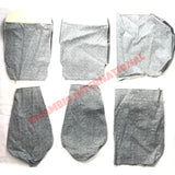 Blue Cloth & Vinyl Seat Covers Set - Classic Fiat 500 - Seat Covers - Padding and Seat Spring