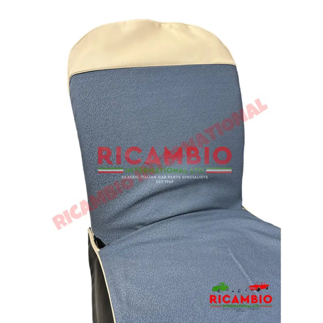 Blue Cloth & Vinyl Seat Covers Set - Classic Fiat 500 - Seat Covers - Padding and Seat Spring