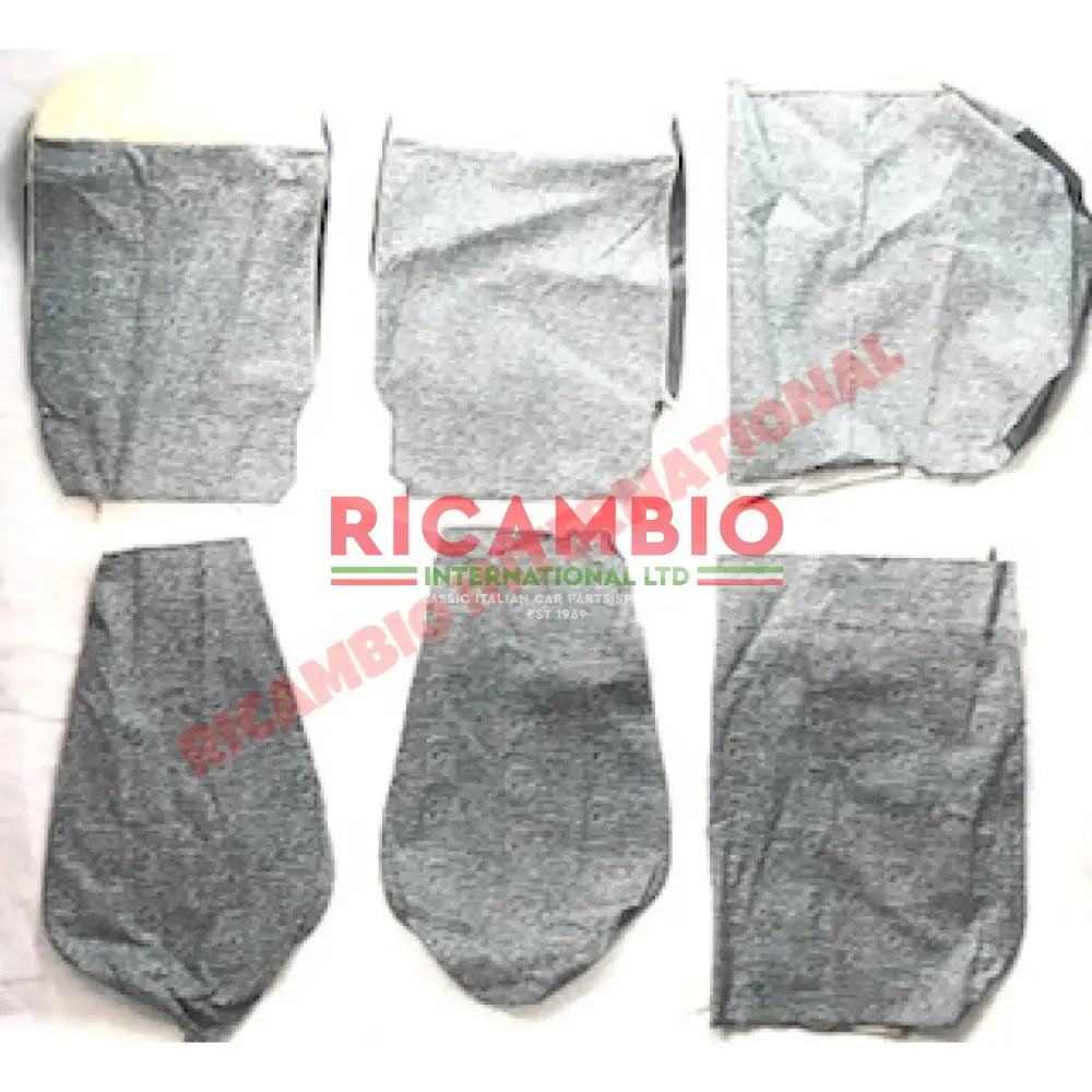 Blue Cloth & Vinyl Seat Covers Set - Classic Fiat 500 - Seat Covers - Padding and Seat Spring