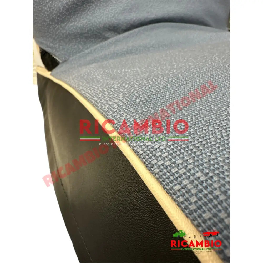 Blue Cloth & Vinyl Seat Covers Set - Classic Fiat 500 - Seat Covers - Padding and Seat Spring