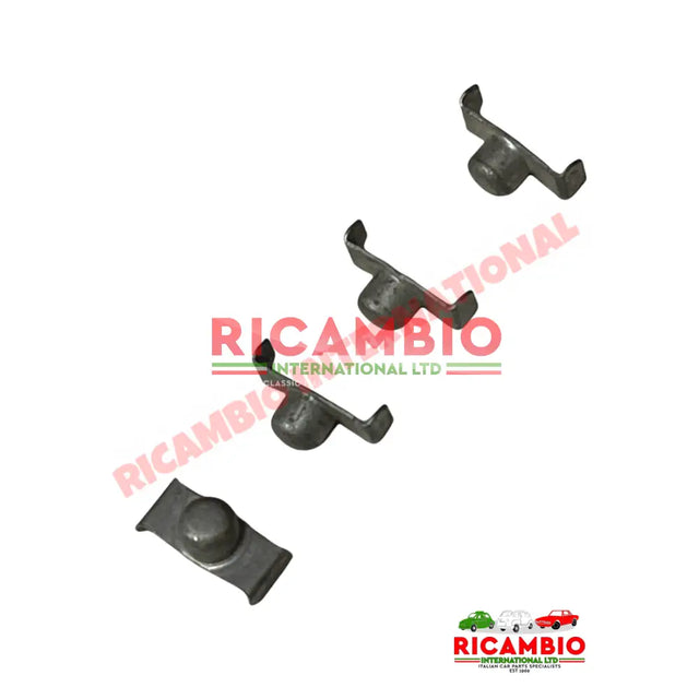 Bonnet Aluminium Moulding Clips (4) - Classic Fiat 500,600 - Chrome - Aluminium & Exterior Trim Parts