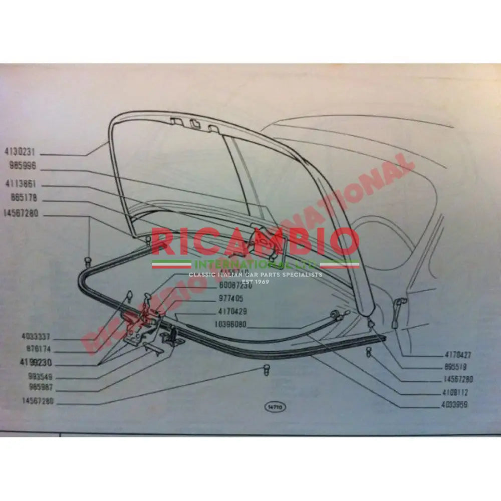 Bonnet Catch & Spring - Classic Fiat 500 - Classic Fiat 500 Parts & Spares