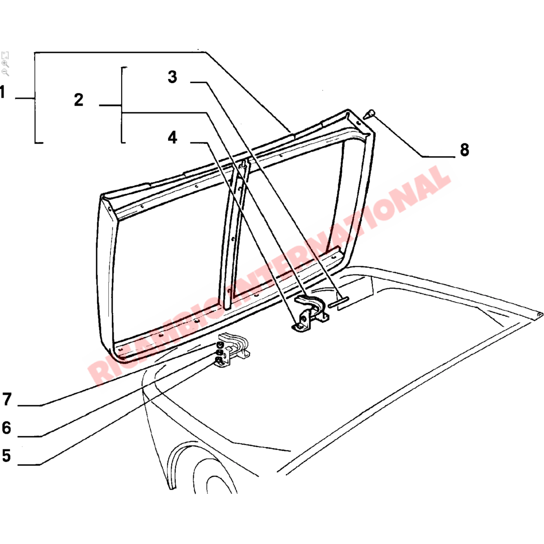 Bonnet Hinge Pin - Fiat 126 - Body Parts