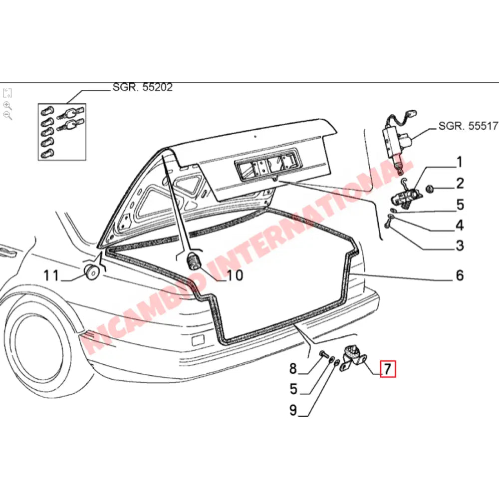 Boot Lock/Catch - Lancia Thema - Lancia Thema
