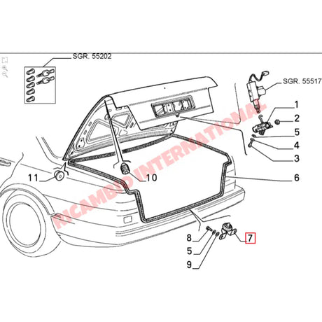 Boot Lock/Catch - Lancia Thema - Lancia Thema