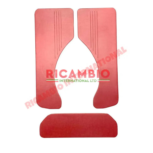 Bordeaux Red Rear Inner Panel Kit - Classic Fiat 500 - Inner Trim Panels