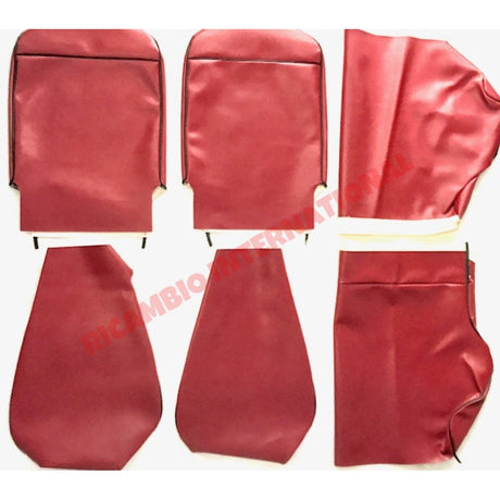 Bordeaux Red Seat Covers Set - Classic Fiat 500 F - Seat Covers - Padding and Seat Spring