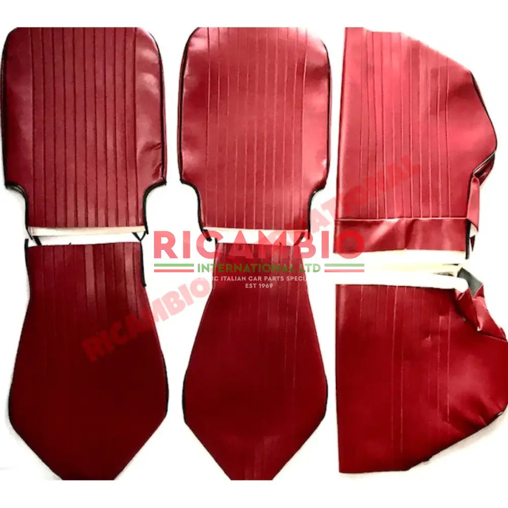 Bordeaux Red Seat Covers Set - Classic Fiat 500L - Seat Covers - Padding and Seat Spring