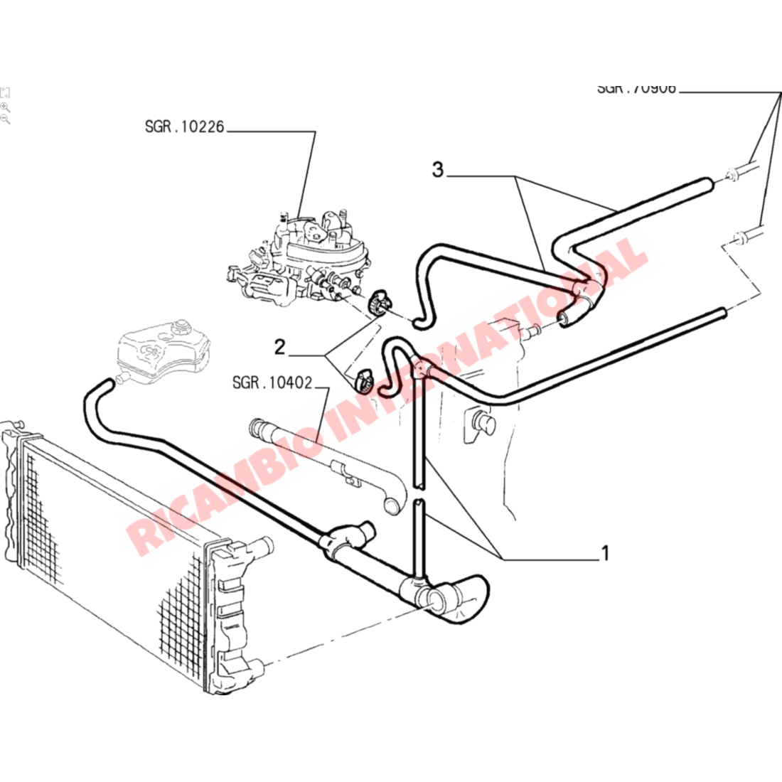 Bottom Radiator Hose - Classic Fiat Panda - Heating and Cooling