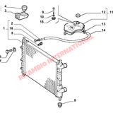 Bottom Radiator Rubber Support Bush - Classic Fiat Panda New 500 & Abarth Multipla Punto - Heating & Cooling