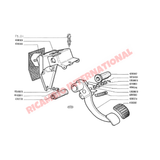 Brake & Clutch Pedal Rubber - Classic Fiat 500 126 - Gaskets - Seals - Grommets and Rubber Parts