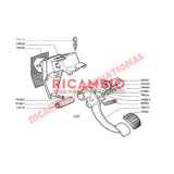 Brake & Clutch Pedal Rubber - Classic Fiat 500 126 - Gaskets - Seals - Grommets and Rubber Parts