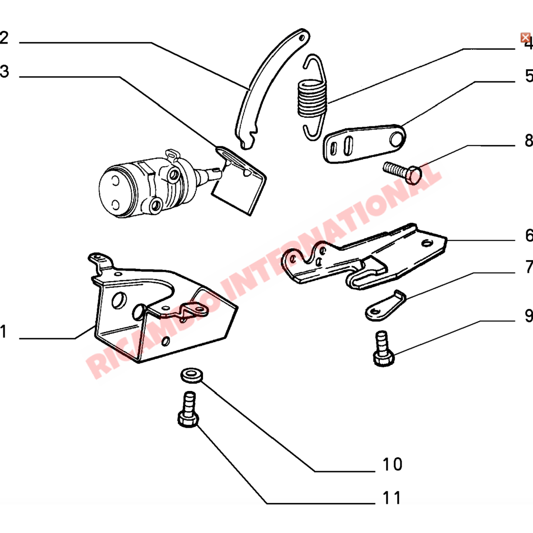 Brake Compensator Spring - Fiat Uno - Brake Parts and Components