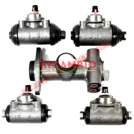 Brake Cylinder Hydraulic Kit (4 Wheels)- Classic Fiat 500 - Brakes & Associated Items