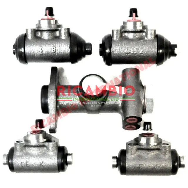 Brake Cylinder Hydraulic Kit (4 Wheels)- Classic Fiat 500 - Brakes & Associated Items
