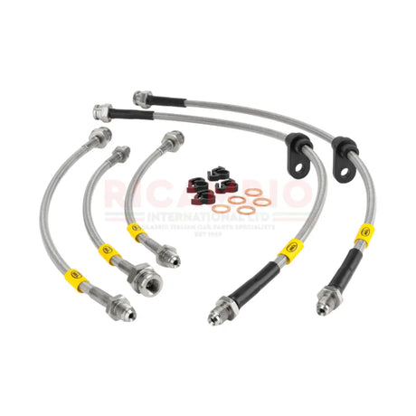 Brake Hose Kit (UPRATED) - Lancia Fulvia - Stainless Steel