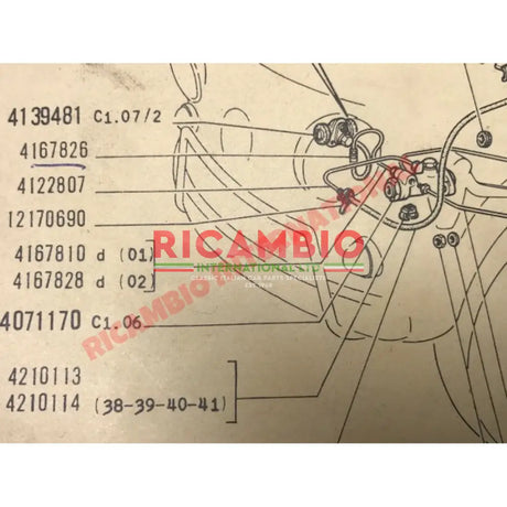 Brake Master Cylinder to Reservoir Copper Pipe - Classic Fiat 500 - Hydraulic & Related Parts