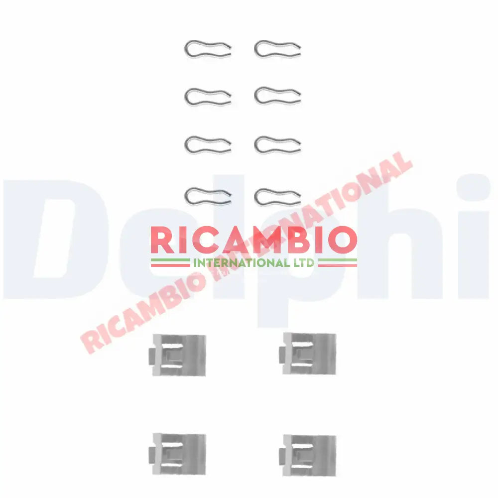 Brake Pad Anti Rattle Clip Kit - Classic Fiat Panda Uno 850,124,128,131,X19,Strada,Ritmo Lancia Y10,Beta - Front Brakes