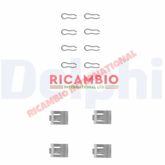 Brake Pad Anti Rattle Clip Kit - Classic Fiat Panda Uno 850,124,128,131,X19,Strada,Ritmo Lancia Y10,Beta - Front Brakes