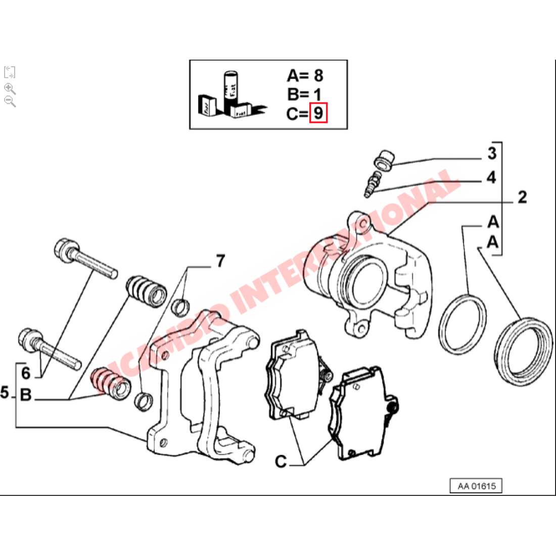 Brake Pad Set - Fiat Croma & Lancia Thema - Brakes