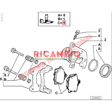 Brake Pad Set - Fiat Croma & Lancia Thema - Brakes