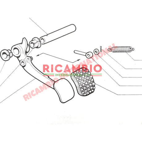 Brake Pedal Push Rod (65mm) - Classic Fiat 500 - Mechanical & Related Parts