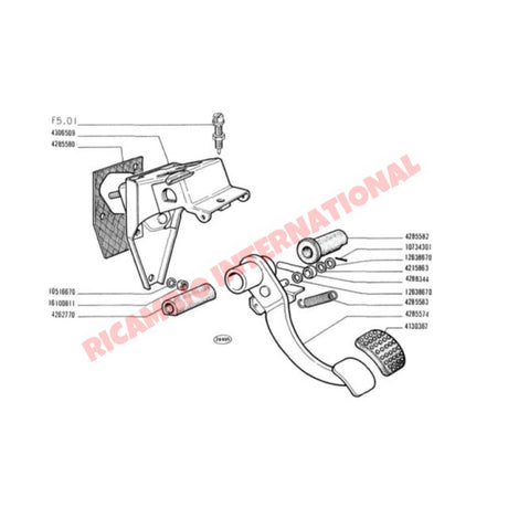 Brake Pedal Return Spring - Classic Fiat 500 - Cables - Clips and Springs