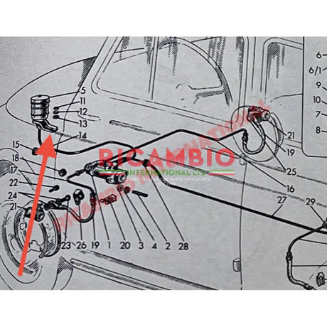 Brake Reservoir Bracket - Classic Fiat 500 D - Hydraulic & Related Parts