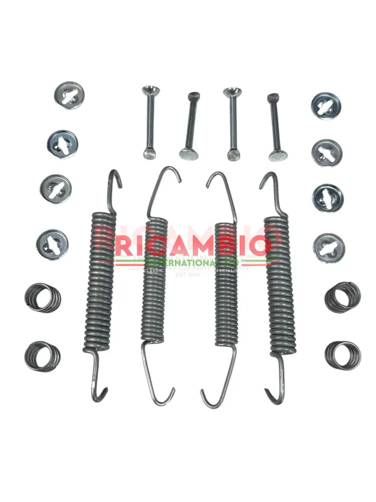 Brake Shoe Clip Fitting Kit - Fiat 126,127,128,Classic Panda,Seicento,A112,Lancia Delta,Y10 - Brake Parts and Components