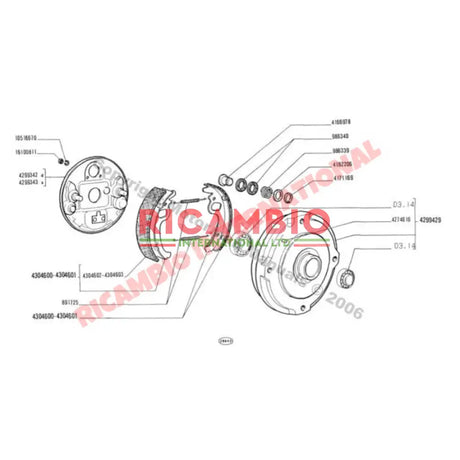 Brake Shoe Return Spring - Classic Fiat 500 126 - Brakes