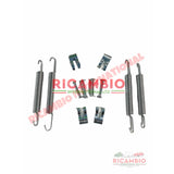 Brake Shoe Return Spring & Clip Fitting Kit - Classic Fiat Panda Uno Cinquecento,Seicento 126 BIS 127,128,Strada/Ritmo