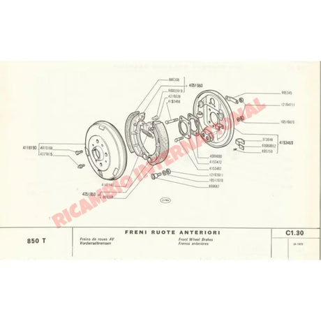 Brake Shoes Adjusting Cam - Fiat 850T 900T - Brake Parts and Components