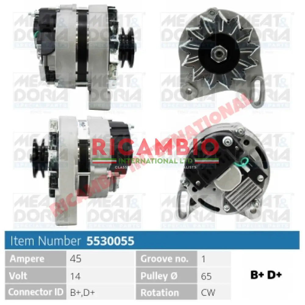 Brand New Alternator (45AMP) - Classic Fiat Panda Uno (999cc & 1108cc) - Starter Motor - Alternators and Related Items