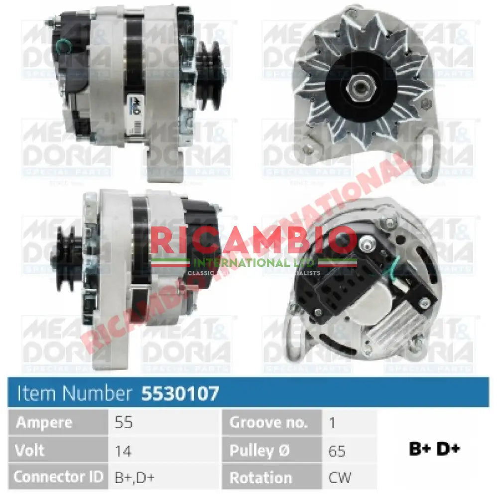 Brand New Alternator (55AMP) - Classic Fiat Panda Uno (999cc & 1108cc) - Starter Motor - Alternators and Related Items