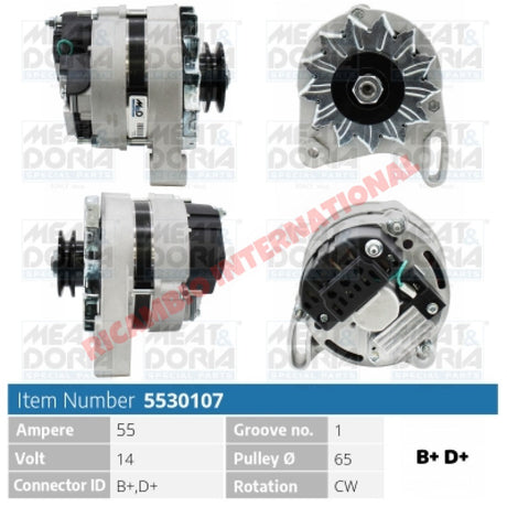 Brand New Alternator (55AMP) - Classic Fiat Panda Uno (999cc & 1108cc) - Starter Motor - Alternators and Related Items