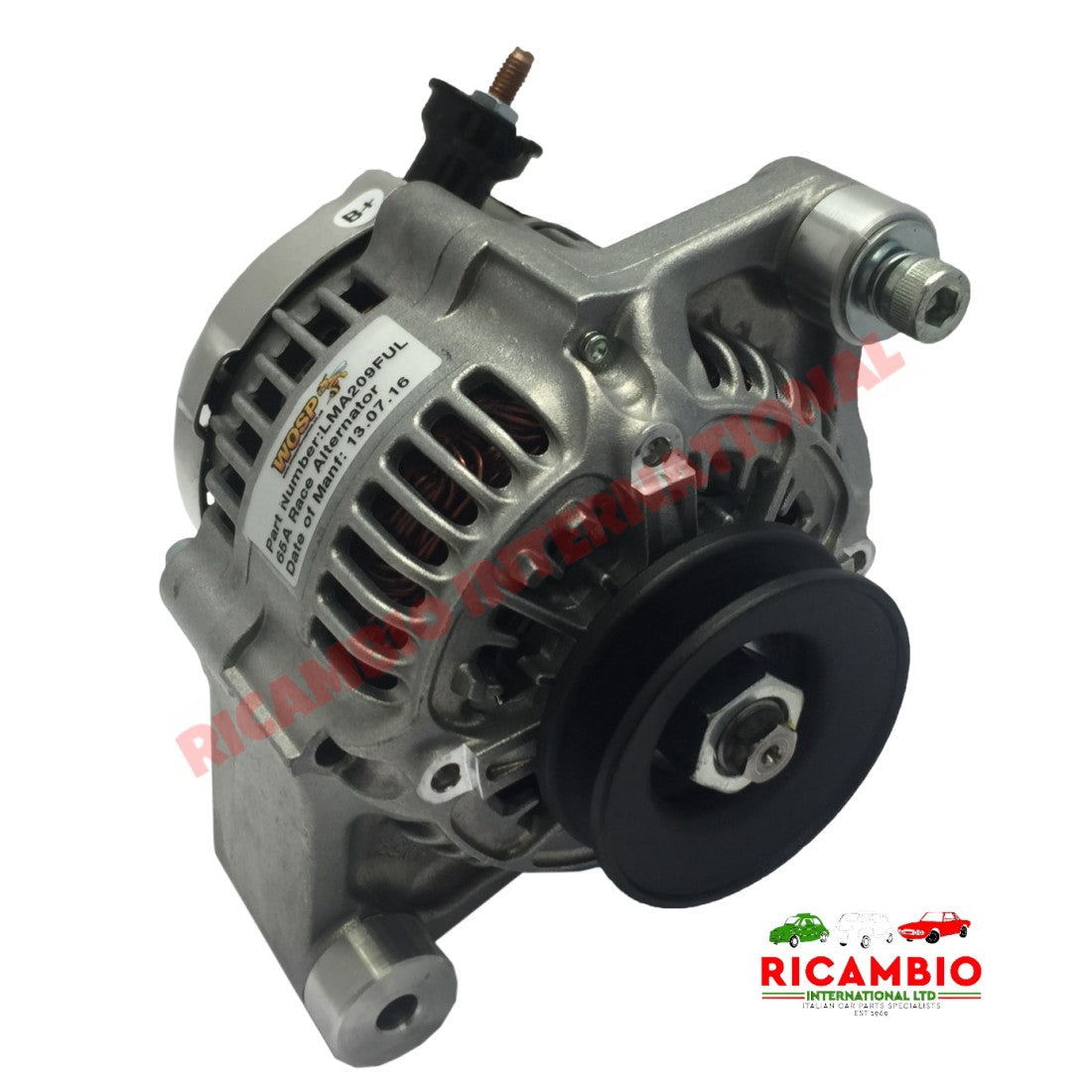 Brand New Alternator HIGH POWER (65AMP) - Lancia Fulvia Saloon & Coupe S2 & S3 (1200,1300 & 1600) all models - Lancia