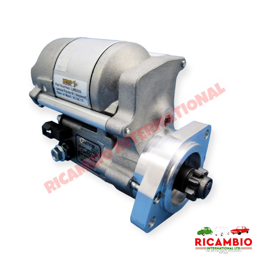 Brand New High Power Starter Motor - Lancia Fulvia S1,Flavia - Lancia Fulvia Reconditioned Items