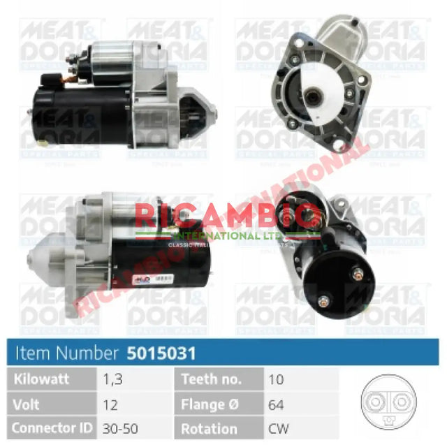 Brand New Starter Motor - Classic Fiat Panda Uno Y10 - Lancia Y10