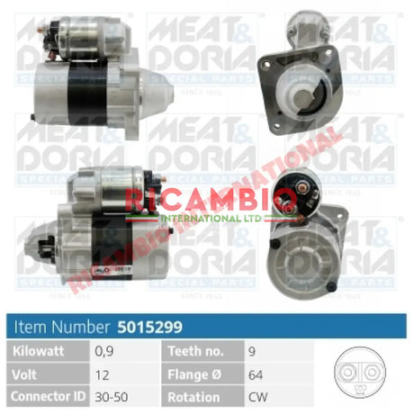 Brand New Starter Motor - Punto GT,Uno Turbo I.e Lancia Delta Integrale Y10 Turbo - Starter Motor - Alternators