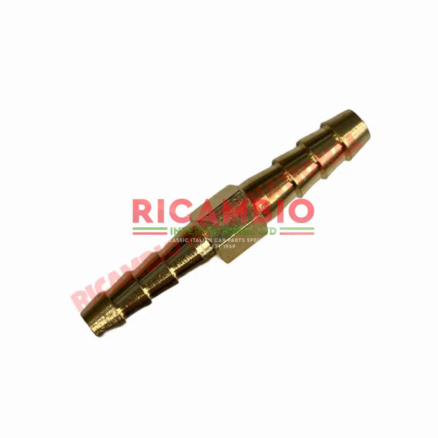 Brass Hose Joiner Piece 6mm - Classic Fiat 500 126 600 850 900 - Fuel System
