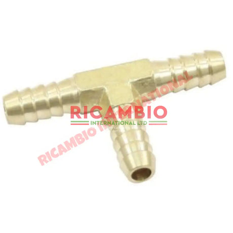 Brass T-Piece 6mm - Classic Fiat 500 126 600 850 900 - Fuel System