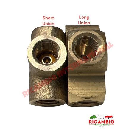 Brass Three Way Brake Joint/T-Piece (SHORT UNION) - Classic Fiat 500 600 - Brake Parts and Components